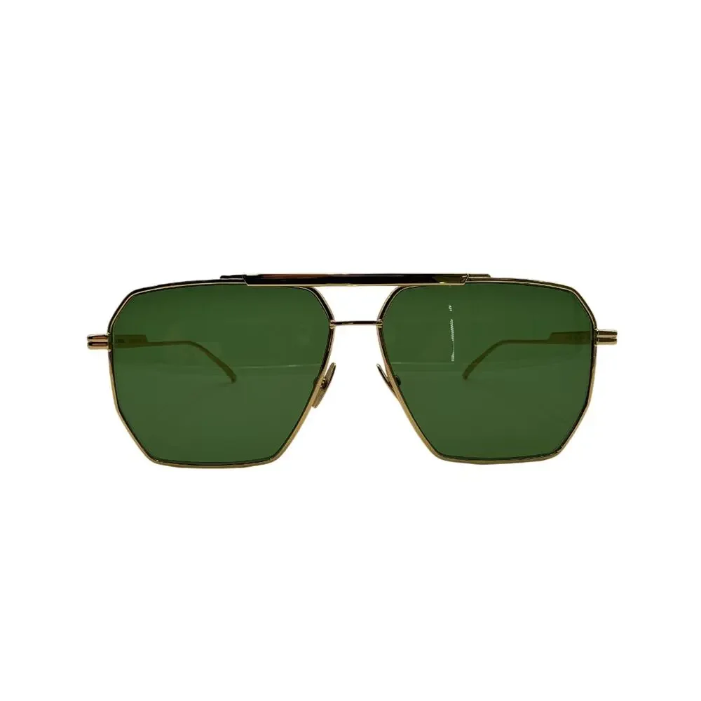 Bottega Veneta Sleek Gold Aviator Sunglasses